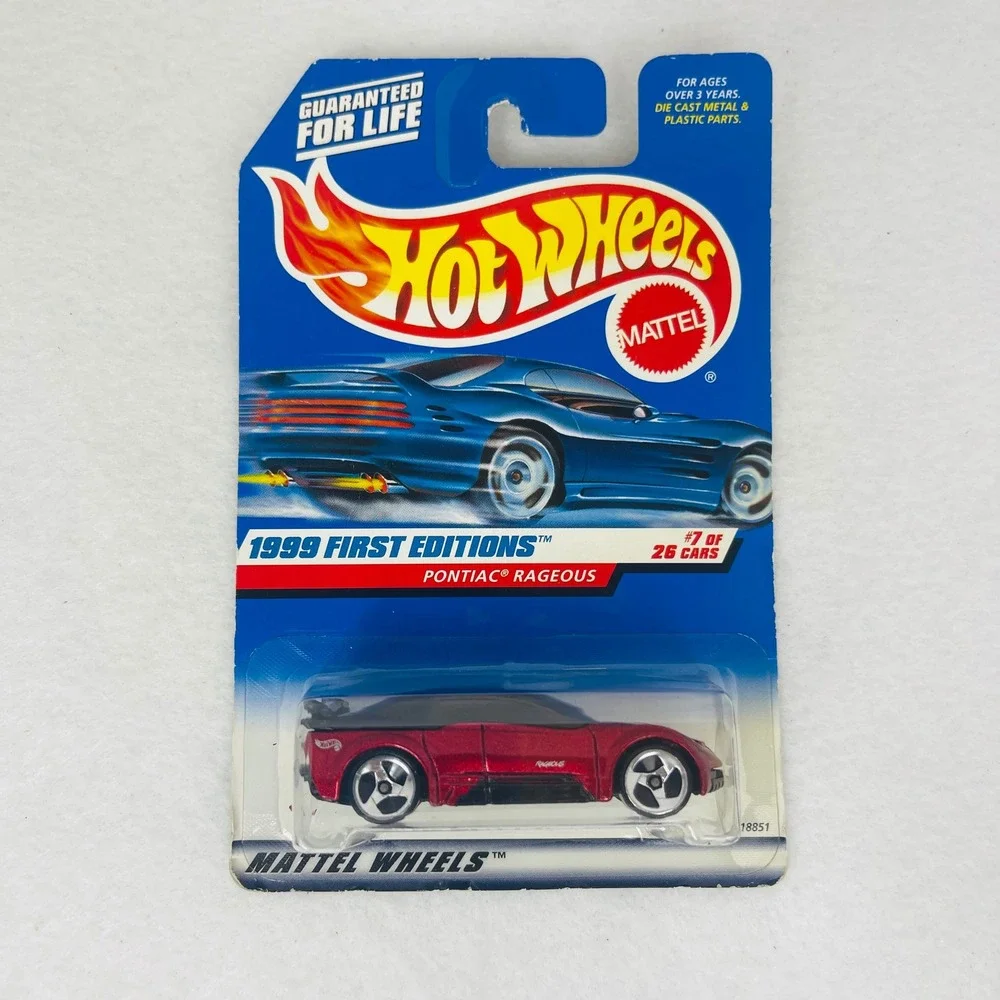 Hot Wheels 1999 First Editions Pontiac Rageous Red 7/26 Collector 675 18851